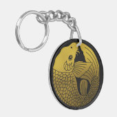 Japanischer Familienwappen-Carp Schlüsselanhänger (Vorderseite links)