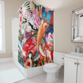 Japanischer Farbcollagen-Duschvorhang Duschvorhang (Beispiel)