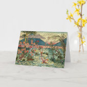 Japanischer Fenster-Entwurf Karte (Gelbe Blume)