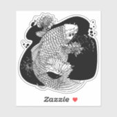 Japanischer Fisch Aufkleber (Blatt)