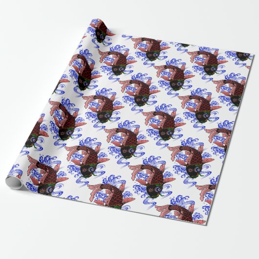 Japanischer Fisch Geschenkpapier (Ungerollt)
