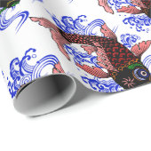 Japanischer Fisch Geschenkpapier (Rolleneckpunkt)