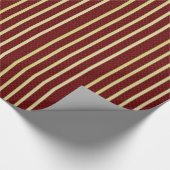 Japanischer Fisch Gold gestreifte Burgund Geschenk Geschenkpapier (Ecke)