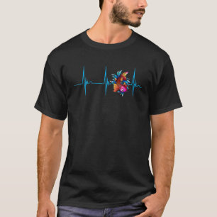 Japanischer Fisch Herzschlag Ekg Puls Wellen Schla T-Shirt