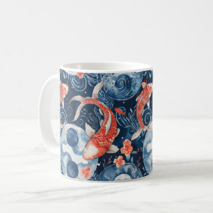 Japanischer Fisch in Wasserfarbe Kaffeetasse
