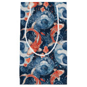 Japanischer Fisch in Wasserfarbe Kleine Geschenktüte (Vorderseite)