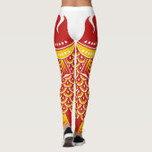 Japanischer Fisch Koinobori Gemustert Leggings (Rückseite)