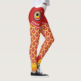 Japanischer Fisch Koinobori Gemustert Leggings