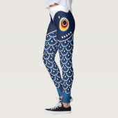 Japanischer Fisch Koinobori Gemustert Leggings (Links)
