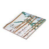 Japanischer Fischer durch die Bäume Fliese (Seite)