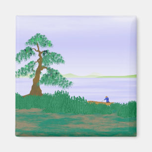 Japanischer Fischer - Magnet