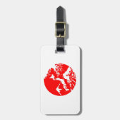 Japanischer Flaggen-Fuji-Druck-künstlerischer Gepäckanhänger (Vorderseite vertikal)