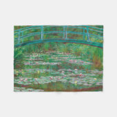 japanischer Footbridge Claude Monet Impressionist Fleecedecke (Vorderseite (Horizontal))