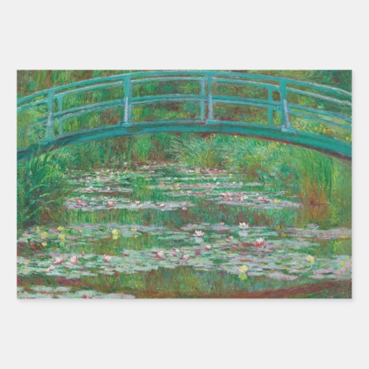 japanischer Footbridge Claude Monet Impressionist Geschenkpapier Set (Vorderseite 3)