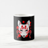 Japanischer Fox Kitsune Kami Inari Kawaii Mask Kaffeetasse (Mittel)