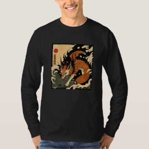 Japanischer Fox Spirit von Inari Kitsune 狐 Vintag  T-Shirt