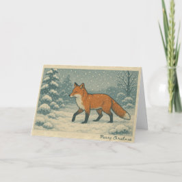 Japanischer Fox - Weihnachtskarte Karte