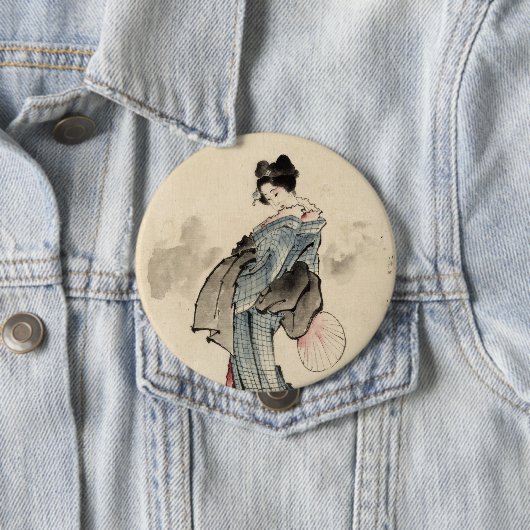 Japanischer Frau Knopf Button (Beispiel)