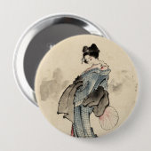 Japanischer Frau Knopf Button (Vorne & Hinten)