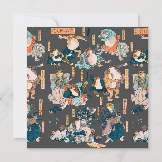 Japanischer Frog ukiyo-e Froggies (Vorderseite)