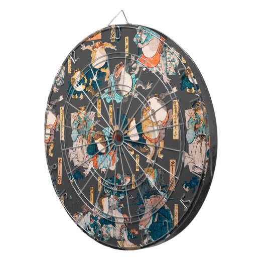 Japanischer Frog ukiyo-e Froggies Dartscheibe (Vorderseite rechts)