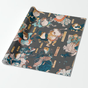 Japanischer Frog ukiyo-e Froggies Geschenkpapier