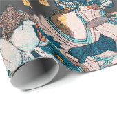 Japanischer Frog ukiyo-e Froggies Geschenkpapier (Rolleneckpunkt)