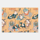 Japanischer Frog ukiyo-e Froggies Geschenkpapier Set (Vorderseite 2)