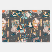 Japanischer Frog ukiyo-e Froggies Geschenkpapier Set (Vorderseite)