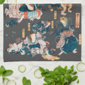 Japanischer Frog ukiyo-e Froggies Geschirrtuch (Gefaltet)