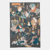 Japanischer Frog ukiyo-e Froggies Geschirrtuch (Vertikal)