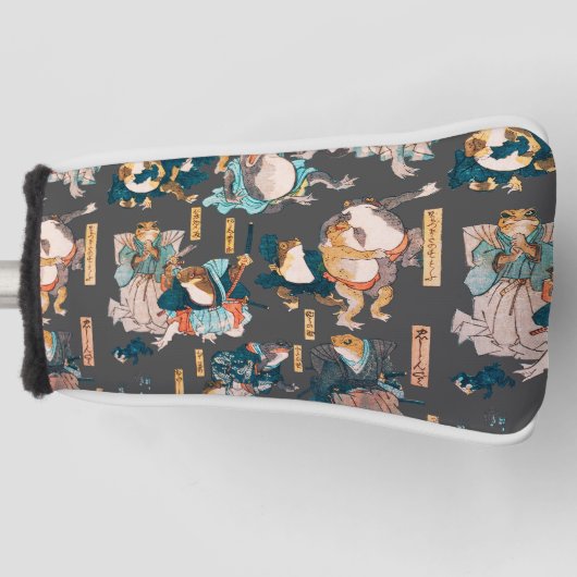 Japanischer Frog ukiyo-e Froggies Golf Headcover (Vorderseite)