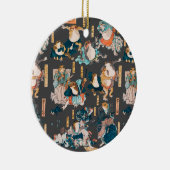 Japanischer Frog ukiyo-e Froggies Keramik Ornament (Rechts)