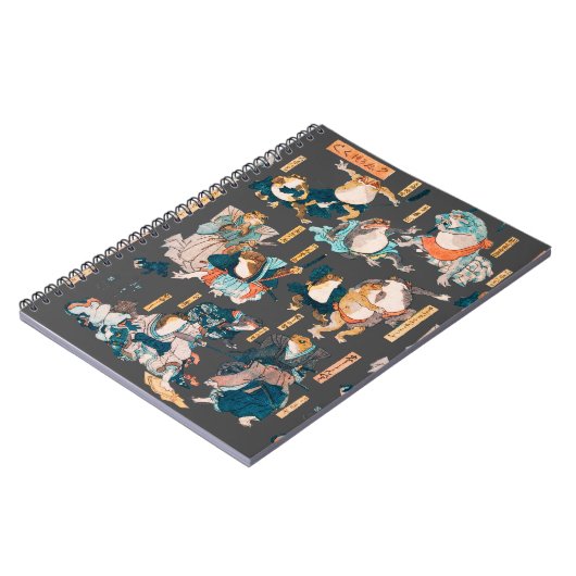 Japanischer Frog ukiyo-e Froggies Notizblock (Linke Seite)