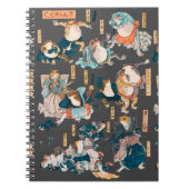 Japanischer Frog ukiyo-e Froggies Notizblock (Vorderseite)