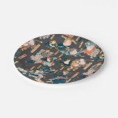 Japanischer Frog ukiyo-e Froggies Pappteller (Schrägansicht)