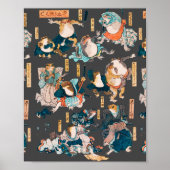 Japanischer Frog ukiyo-e Froggies Poster (Vorne)