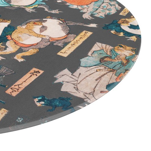 Japanischer Frog ukiyo-e Froggies Schneidebrett (Ecke)