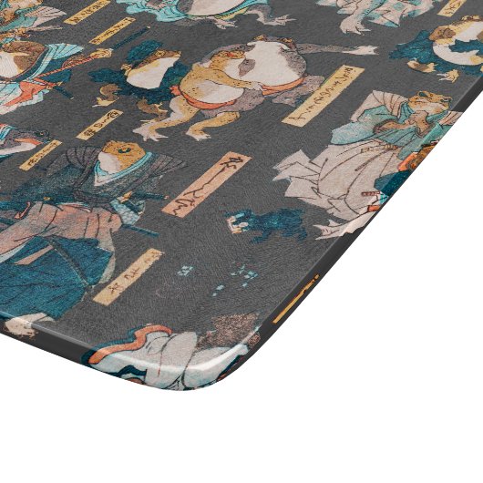 Japanischer Frog ukiyo-e Froggies Schneidebrett (Ecke)
