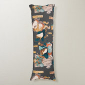 Japanischer Frog ukiyo-e Froggies Seitenschläferkissen (Vorderseite Vertikal)