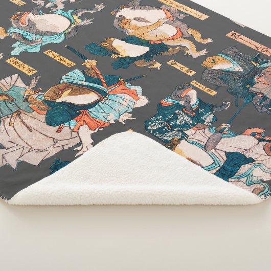 Japanischer Frog ukiyo-e Froggies Sherpadecke (3/4)