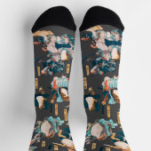 Japanischer Frog ukiyo-e Froggies Socken (Oben)