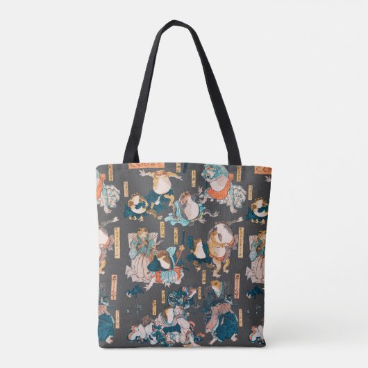 Japanischer Frog ukiyo-e Froggies Tasche (Rückseite)