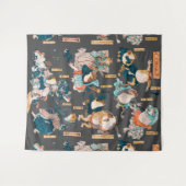 Japanischer Frog ukiyo-e Froggies Wandteppich (Vorderseite (Horizontal))