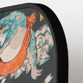 Japanischer Frog Woodblock Ukiyo-e-anime Held Pickleball Schläger (Linke Seite)