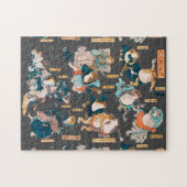 Japanischer Frog Woodblock Ukiyo-e-anime Held Puzzle (Horizontal)