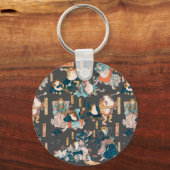 Japanischer Frog Woodblock Ukiyo-e-anime Held Schlüsselanhänger (Vorderseite)