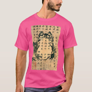 Japanischer Frosch Art Ukiyo-E Print T-Shirt