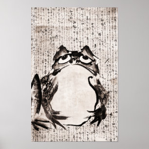 Japanischer Frosch (Ende des 18. bis 19. Jahrhunde Poster