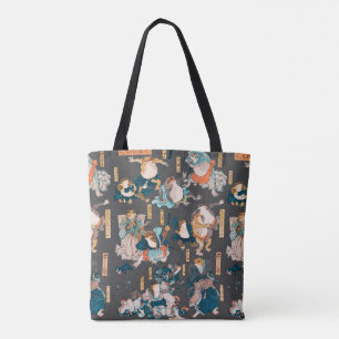 Japanischer Frosch-Holzschnitt Kuniyoshi Ukiyo-e Tasche